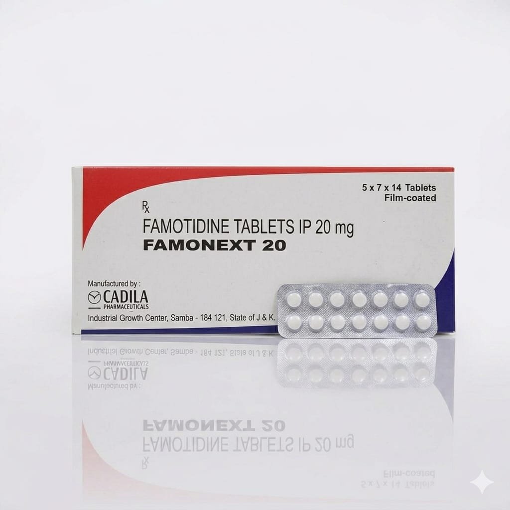 Famotidine 20mg - 1 x 28tb - Cadila Pharma