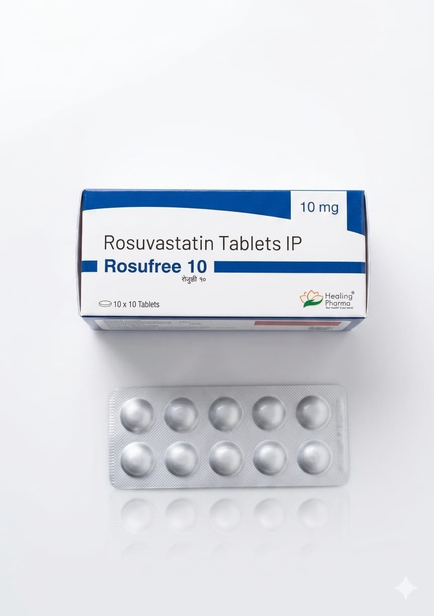 Rosuvastatin 10mg - 1 x 10tb - Healing Pharma