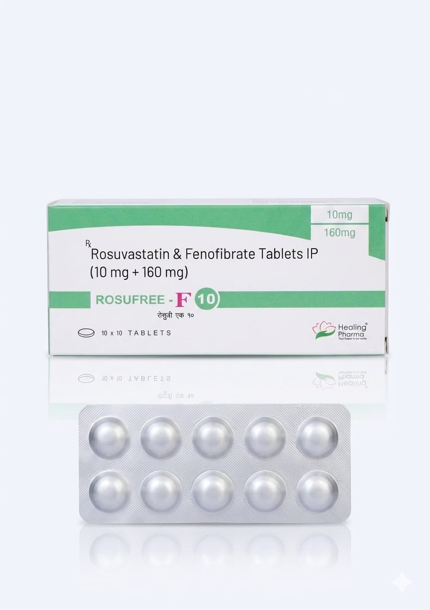 Rosuvastatin & Fenofibrate 10mg/160mg - Healing Pharma