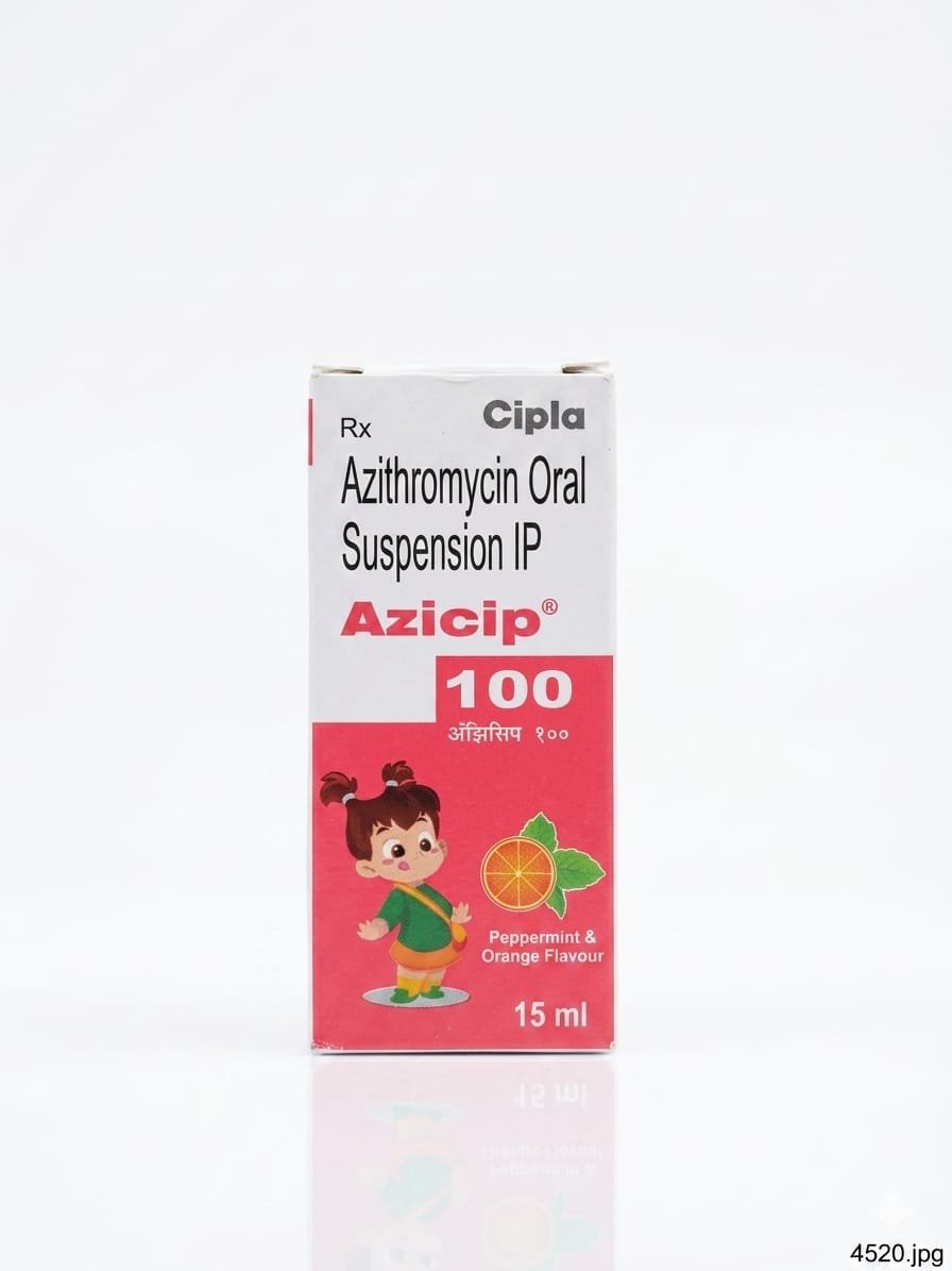 Azithromycin 100mg/5ml - 15ml bottle - Cipla