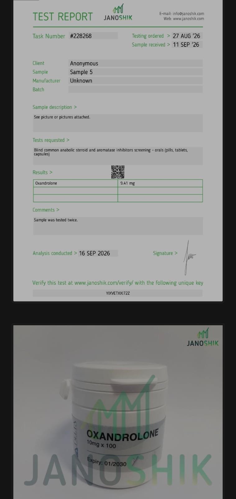 Anavar 10mg - 100tb - Delta Pharma - Janoshik Certified - Image 2